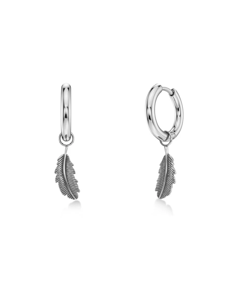 Edblad - Feather Hoops S Silver