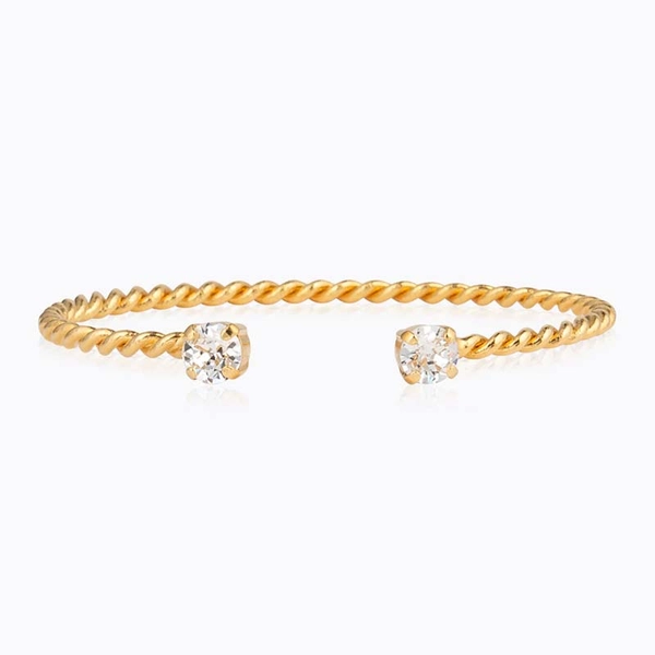 Mini Twisted Bracelet Gold Crystal - Caroline Svedbom - Snabb frakt & paketinslagning - Nordicspectra.se