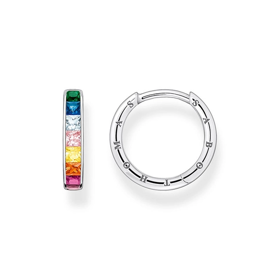 Creolen bunte Steine Pavé Silber von Thomas Sabo, Schneller Versand - Nordicspectra.de