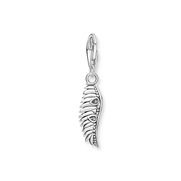 Charm Pendant Phoenix Feather With Blue Stones Silver - Thomas Sabo - Suuri valikoima & ilmainen lahjapaketointi - Nordicspectra.fi
