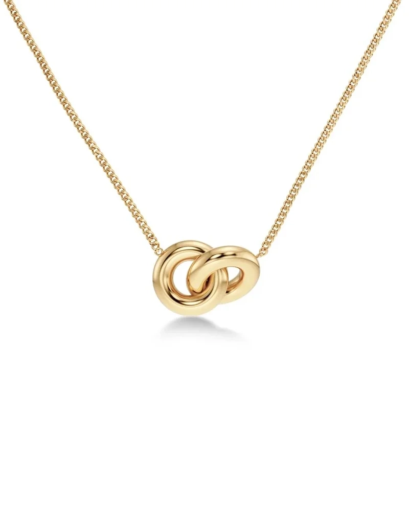 Chunky Eternal Necklace i 14K guldpläterat stål med justerbar längd 42-45 cm