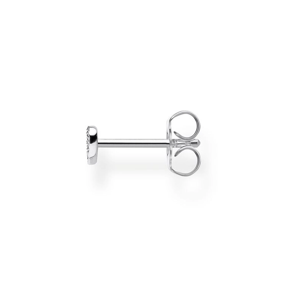 Einzel Ohrstecker Herz Pavé Silber von Thomas Sabo, Schneller Versand - Nordicspectra.de