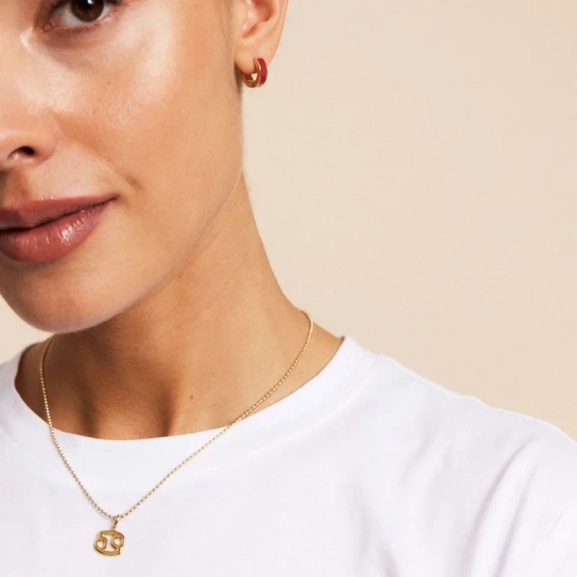 Zodiac Sign Cancer Gold - Edblad - Snabb leverans - Gratis paketinslagning