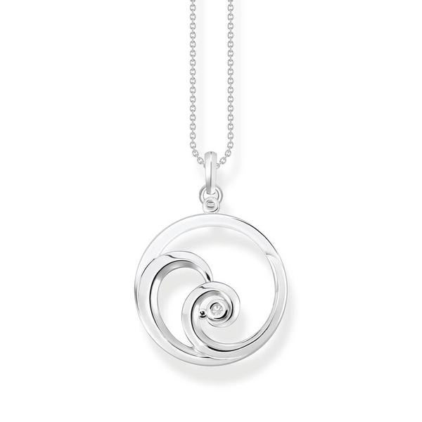 Kette Welle Mit Weißen Steinen von Thomas Sabo, Schneller Versand - Nordicspectra.de