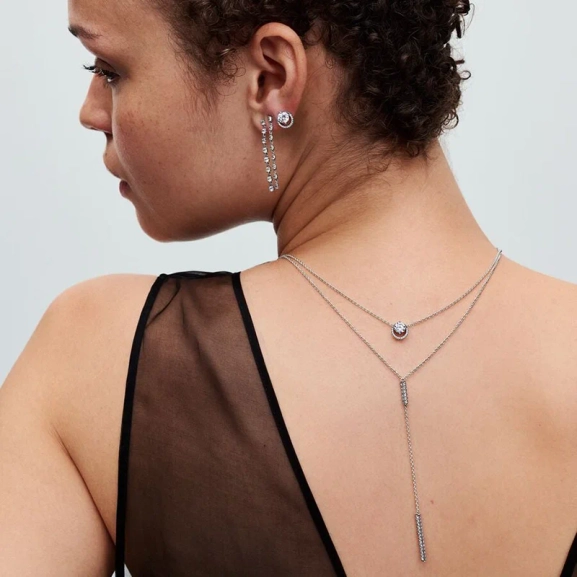 Funkelnder Runder Strahlenkranz Collier-Halskette - PANDORA - Nordic Spectra