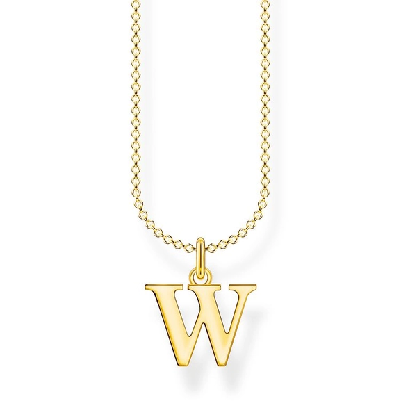 Bokstavshalsband Guld - W - Thomas Sabo halsband - Snabb frakt & paketinslagning - Nordicspectra.se