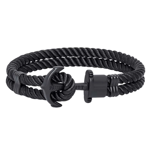 Nylon Phrep Armband Svart/Svart - Paul Hewitt armband - Snabb frakt & paketinslagning - Nordicspectra.se