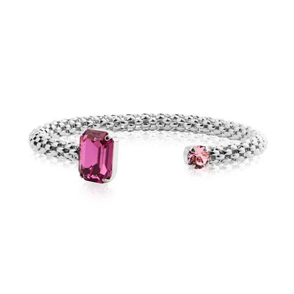Daria Bracelet Rhodium Dark Rose med justerbar kedja