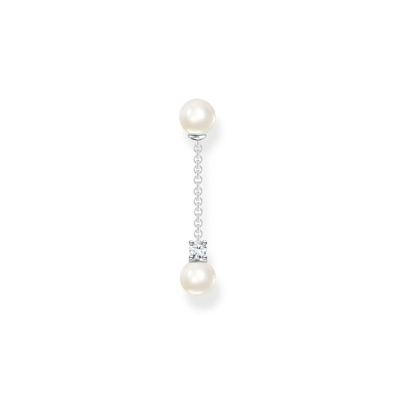 Einzel Ohrring Perlen Mit Weißem Stein Silber von Thomas Sabo, Schneller Versand - Nordicspectra.de