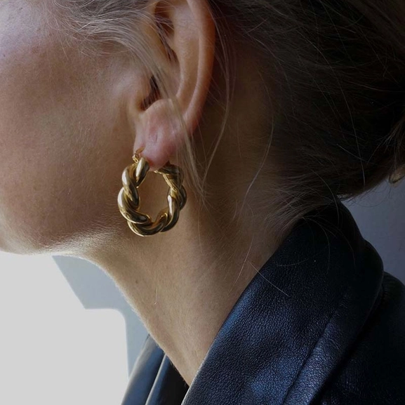 Victory Big Twin Ear Gold -CU Jewellery - Snabb frakt & paketinslagning - Nordicspectra.se