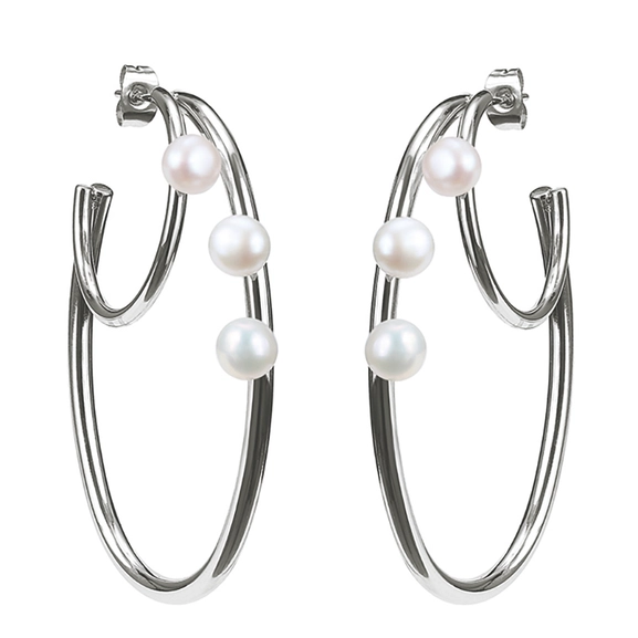 PALMA Double Hoops Örhängen Stål - Astrid & Agnes - Nordic Spectra