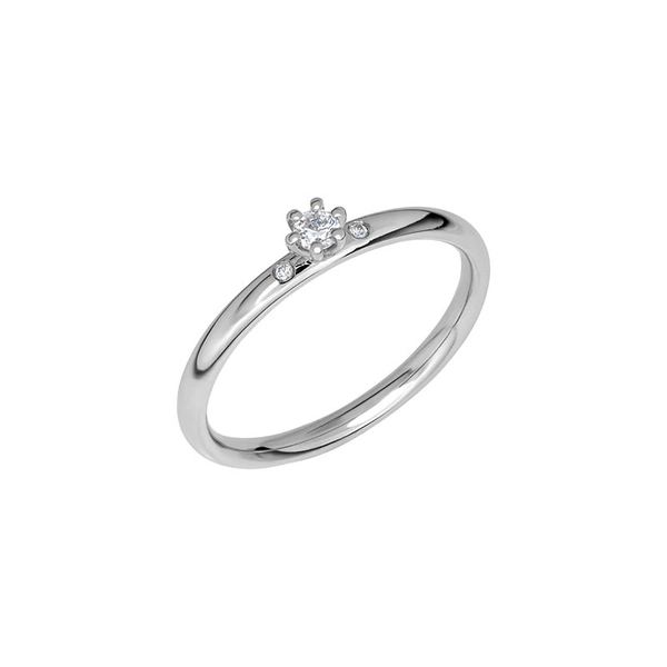 Glow A01 White Gold - Wedding & engagement rings - Schalins - Scandinavian design - Nordic Spectra