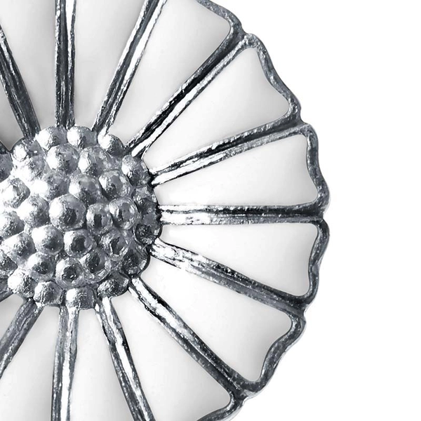 Daisy Ohrringe Silber Mit Weiße Emaille von Georg Jensen, Schneller Versand - Nordicspectra.de