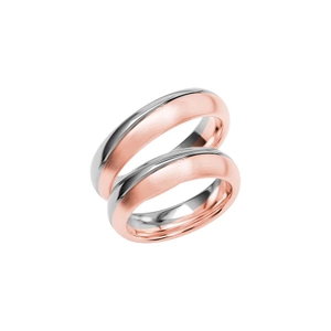 SR3022-5.5 Roséguld/Vitguld - Vigsel- & förlovningsringar - Schalins - Fri storleksändring* - Nordic Spectra