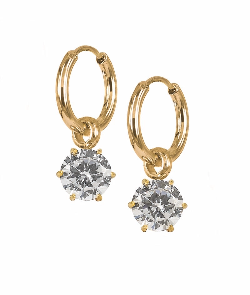 NOVA Crystal Örhängen Guld - Astrid & Agnes - Snabb frakt & paketinslagning - Nordicspectra.se