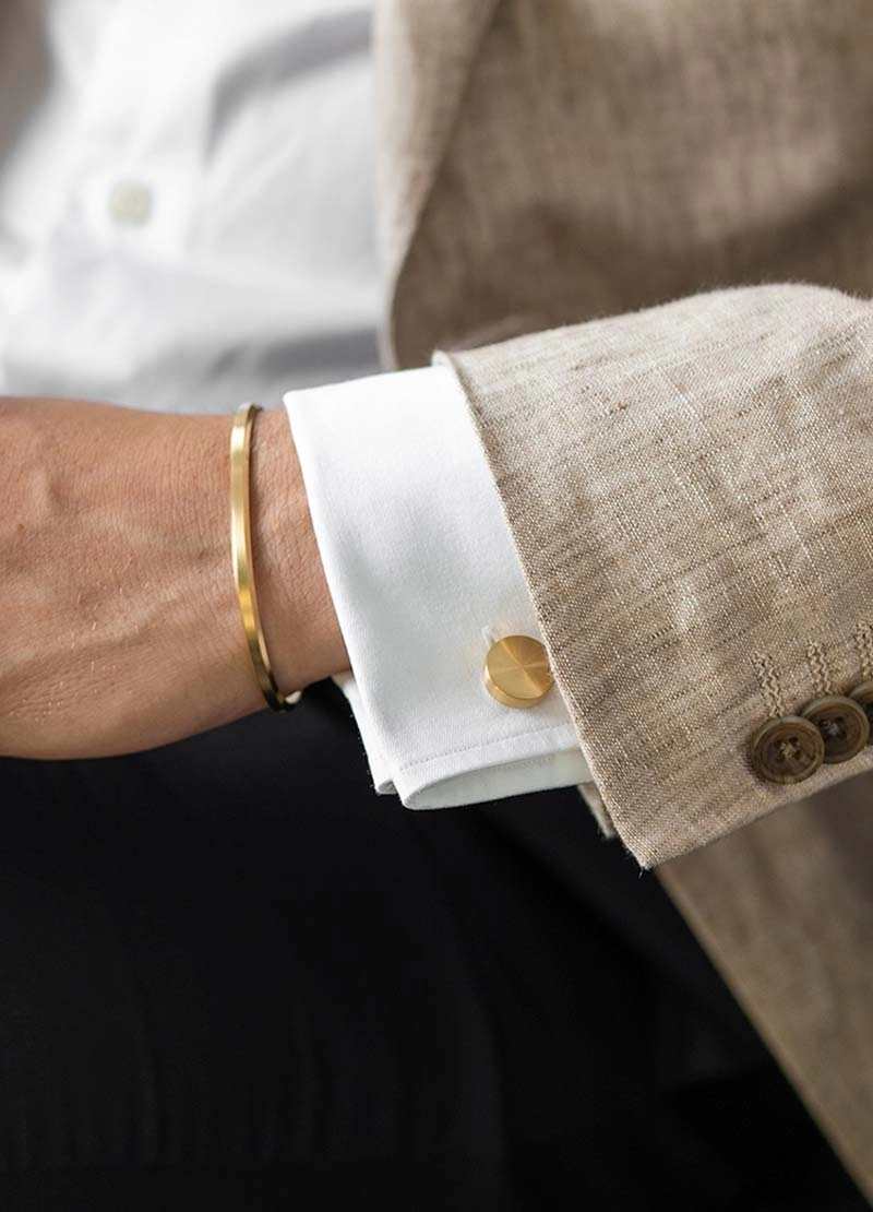 Icon Manschettknappar Modell 1 Guldpläterad Matt - Skultuna - Snabb frakt & paketinslagning - Nordicspectra.se