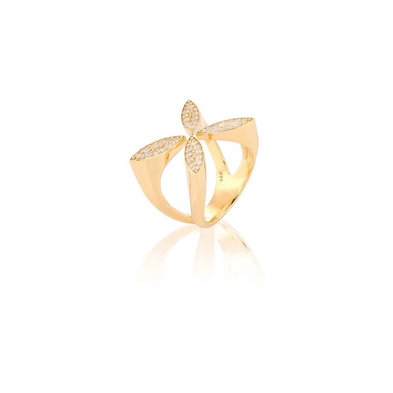 Carolina Gynning - Sparkling Ellipse Ring Guld