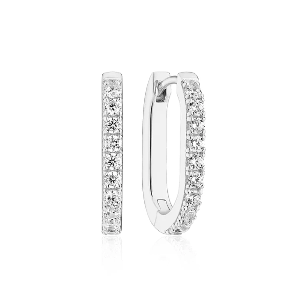 Capizzi Piccolo Örhängen i silver med gnistrande Cubic Zirconia-stenar från Sif Jakobs