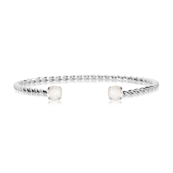 Mini Twisted Bracelet Rhodium Electric White - Caroline Svedbom - Snabb frakt & paketinslagning - Nordic Spectra