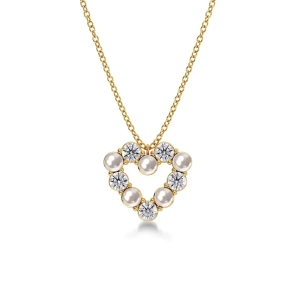 Affinity Pearl Heart Necklace Gold - Edblad - Snabb leverans - Gratis paketinslagning