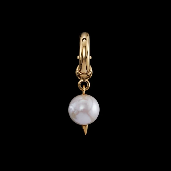 Chunky Pierced Pearl Earring Gold - Maria Nilsdotter - 1-2 dagars leverans - Nordic Spectra