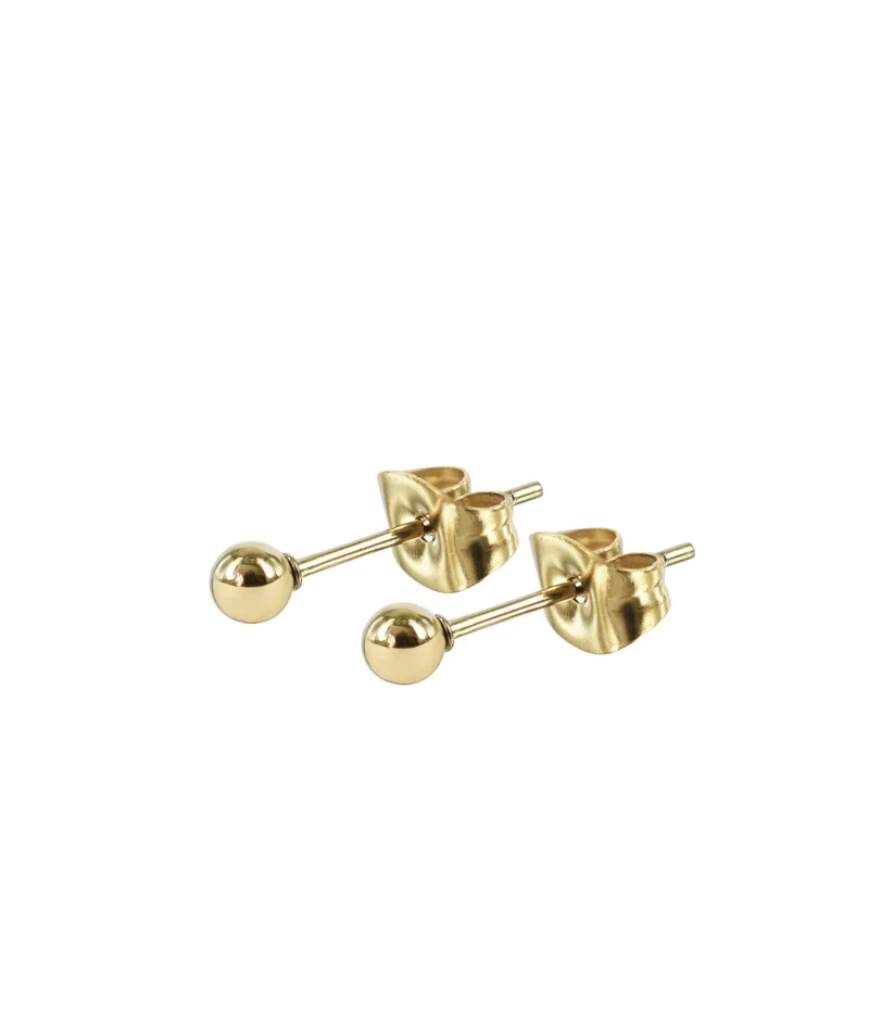 Astrid & Agnes - ANNIE Stud 3 mm Örhängen Guld