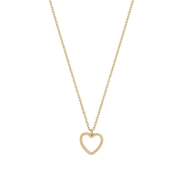 Rope Heart Necklace S Gold - Edblad - Snabb frakt & paketinslagning - Nordicspectra.se