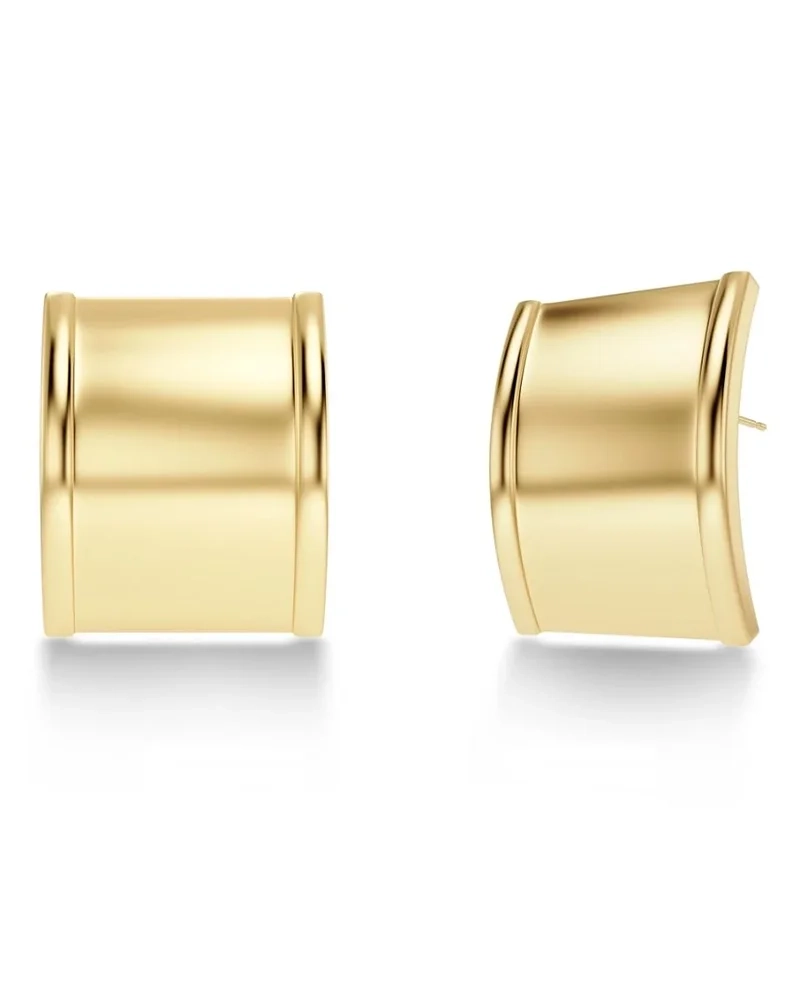 Örhängen i 14K guldpläterat stål med elegant böjd design