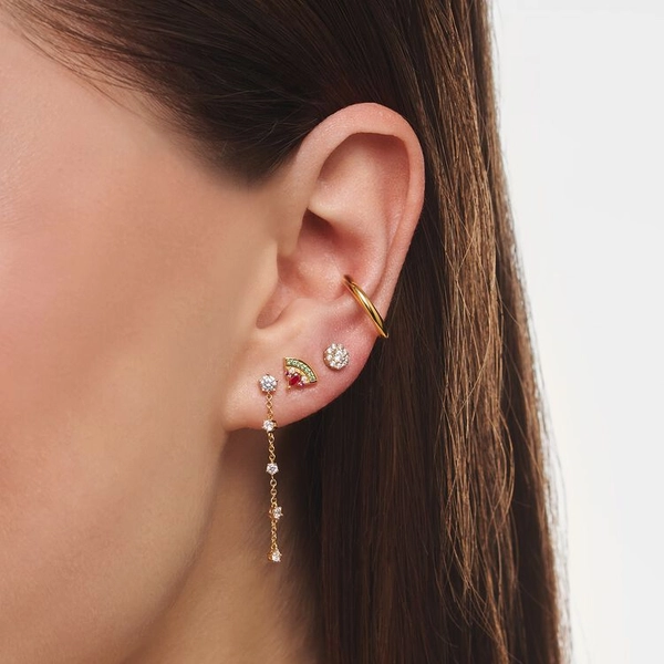 Einzel Ohrstecker Wassermelone Gold von Thomas Sabo, Schneller Versand - Nordicspectra.de