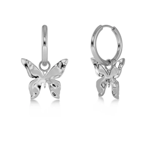 Örhängen i polerat rostfritt stål med fjärilsdesign från Edblads Butterfly-kollektion