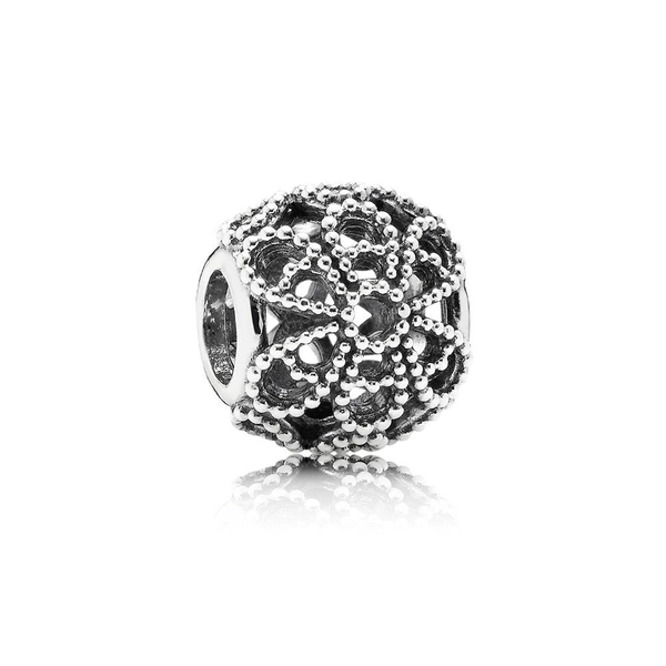 Offen gearbeitetes Metallperlen-Blüten Charm von PANDORA, Schneller Versand - Nordicspectra.de