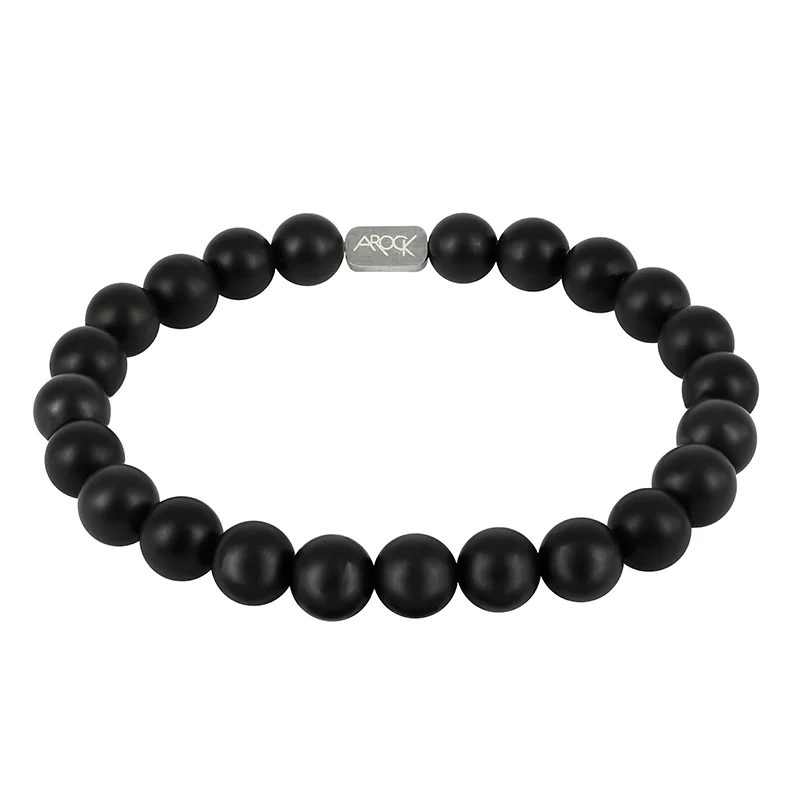 AROCK - MORRIS Armband 8 mm Matt Svart