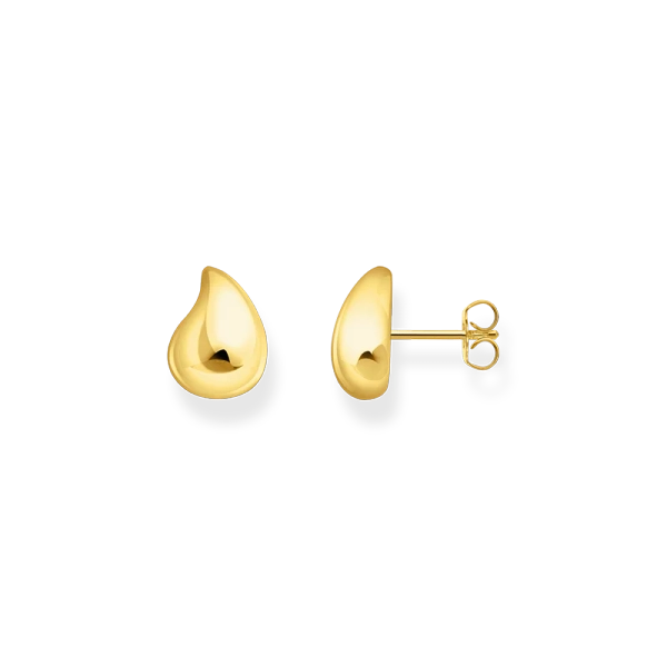 Tropfen-Ohrstecker mit organischer Form vergoldet - Thomas Sabo - Nordic Spectra