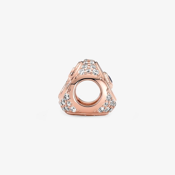 Hamsa Allseende Öga & Fjäder Tresidig Hängberlock Rosé - PANDORA - Snabb frakt & paketinslagning - Nordicspectra.se