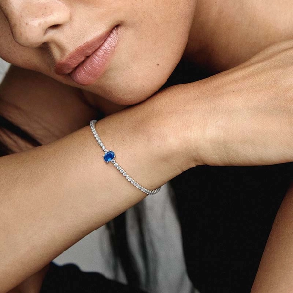 Sparkling Pavé Tennisarmband Blått - PANDORA - Snabb frakt & paketinslagning - Nordicspectra.se