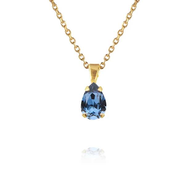 Petite Drop Necklace i guld med en droppformad