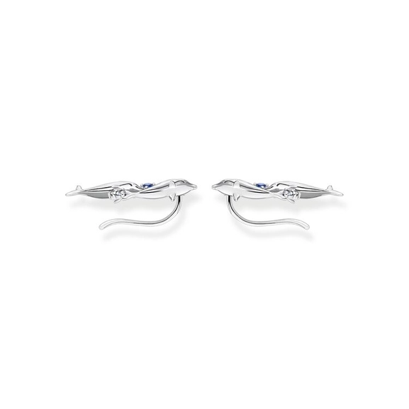 Ohrringe Ear Climber Delfine Mit Blauen Steinen von Thomas Sabo, Schneller Versand - Nordicspectra.de