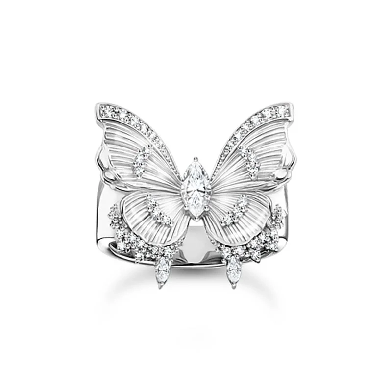 Thomas Sabo - Glittrande Fjäril Cocktailring
