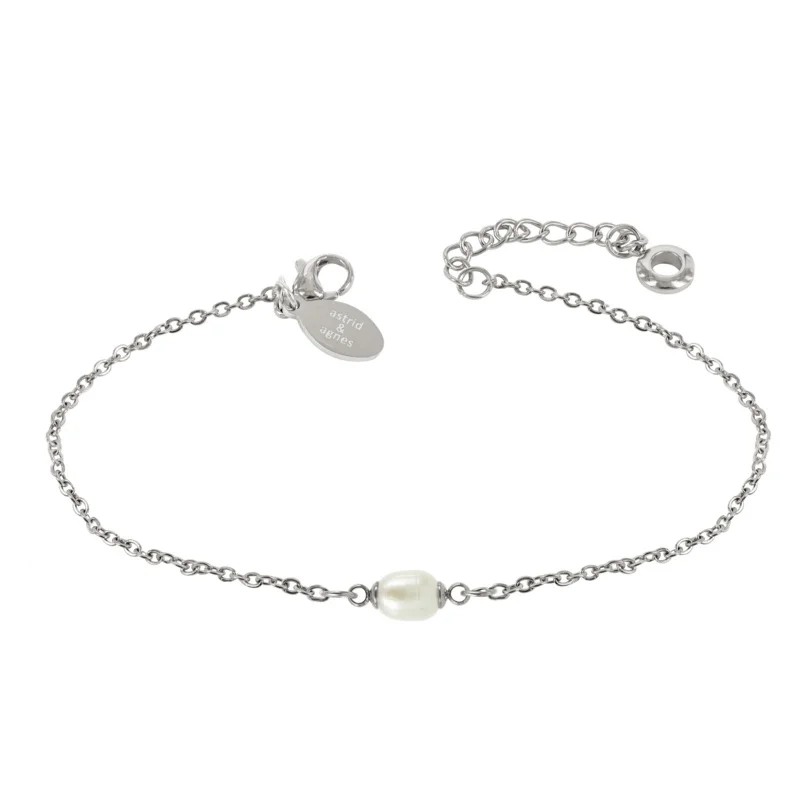 Astrid & Agnes - PERLA Armband Stål