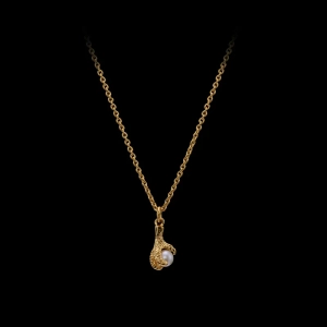 Tiny Claw Pearl Necklace Gold - Maria Nilsdotter - 1-2 dagars leverans - Nordic Spectra