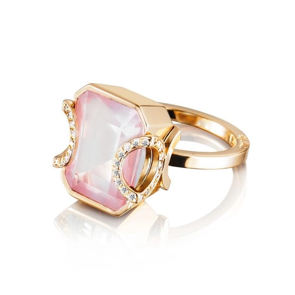 Little Magic Star Ring Rose Quartz Gold - Efva Attling ringar - Snabb frakt & paketinslagning - Nordicspectra.se