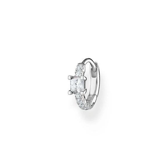 Einzel Creole Mit Weißen Steinen Silber von Thomas Sabo, Schneller Versand - Nordicspectra.de