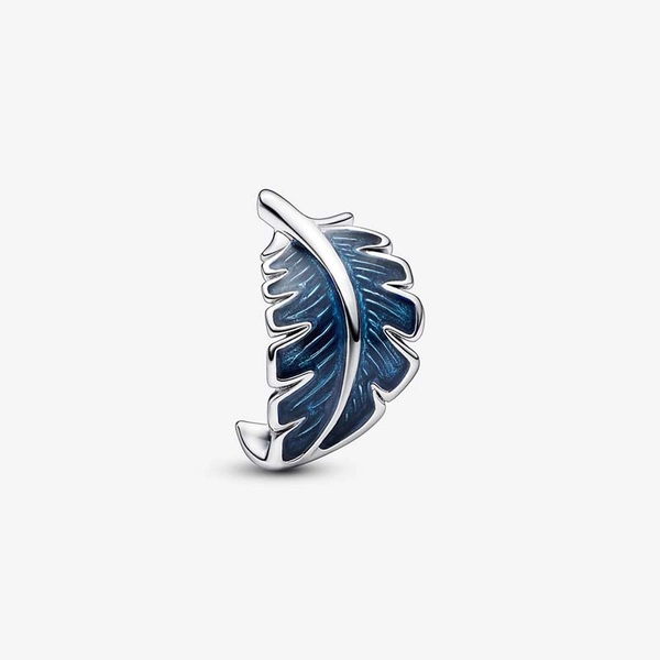 Blaue Geschwungene Feder Charm von PANDORA, Schneller Versand - Nordicspectra.de