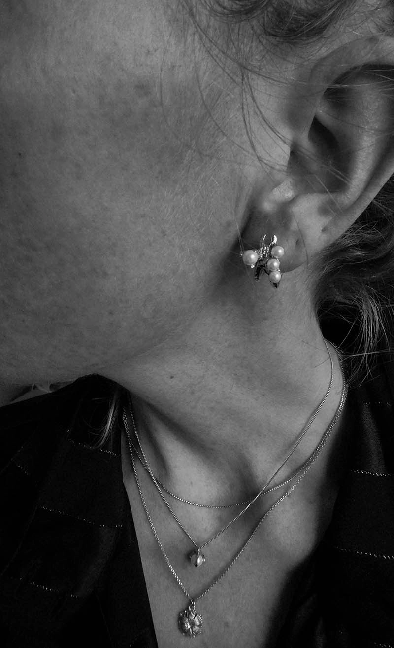 Pearl Kluster Ear Silver -CU Jewellery - Snabb frakt & paketinslagning - Nordicspectra.se
