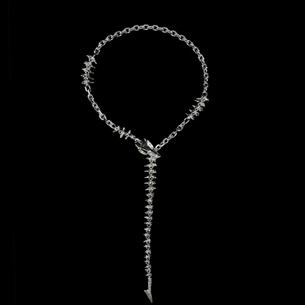 Dragon Chain Necklace i silver