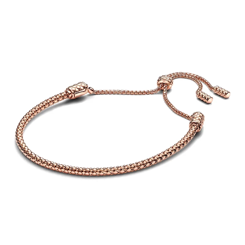 PANDORA – Pärlat Sliderarmband Rosé