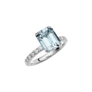 Fairytale 14 Aquamarine White Gold - Wedding & engagement rings - Schalins - Scandinavian design - Nordic Spectra