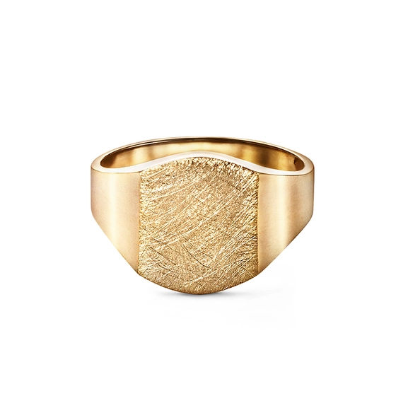 Ola Signet Ring 18K Gold Diamond Surface - Nordic Spectra - Suuri valikoima & ilmainen lahjapaketointi - Nordicspectra.fi