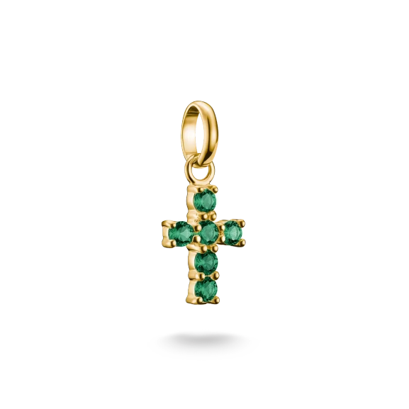 CC Connect Grüner Kreuzanhänger Gold - Thomas Sabo - Nordic Spectra