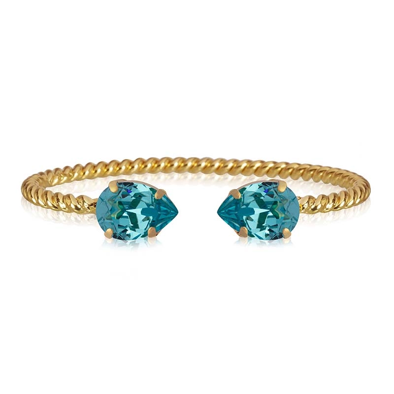 Caroline Svedbom – Mini Drop Bracelet Gold Light Turquoise